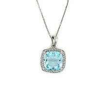 Load image into Gallery viewer, Cushion Cut Pendant in Blue Topaz

