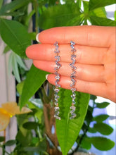 Load image into Gallery viewer, 18K Wave Swiss Blue Topaz Earrings