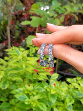 Load image into Gallery viewer, 18K London Blue Topaz and Diamond Hoop Earrings