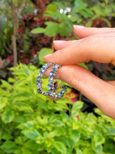 Load image into Gallery viewer, 18K London Blue Topaz and Diamond Hoop Earrings