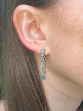 Load image into Gallery viewer, 18K Swiss Blue Topaz Drop Earrings
