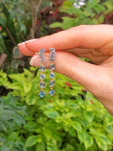 Load image into Gallery viewer, 18K Swiss Blue Topaz Drop Earrings