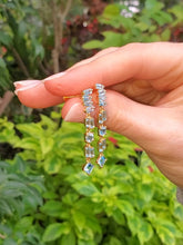 Load image into Gallery viewer, 18K Swiss Blue Topaz Drop Earrings