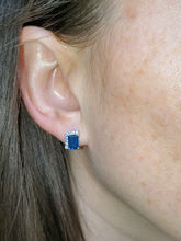Load image into Gallery viewer, 18K London Blue Topaz and Diamond Studs