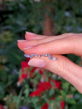 Load image into Gallery viewer, 18K Wave Swiss Blue Topaz Stud Earrings