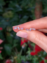 Load image into Gallery viewer, 18K Wave Tanzanite Stud Earrings