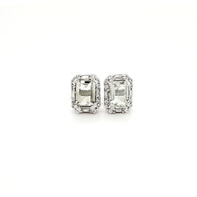 Load image into Gallery viewer, Octagonal Accent Earrings in Prasiolite
