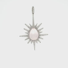 Load and play video in Gallery viewer, Starburst Pendant in Rose Quartz
