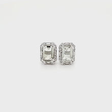 Load and play video in Gallery viewer, Octagonal Accent Earrings in Prasiolite
