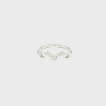 Load and play video in Gallery viewer, Wave Ring in White Topaz
