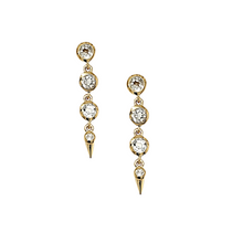Load image into Gallery viewer, Medium Spike Earrings in White Topaz
