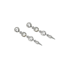 Load image into Gallery viewer, Medium Spike Earrings in White Topaz
