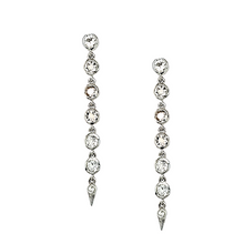 Load image into Gallery viewer, Spike Earrings in Morganite and White Topaz
