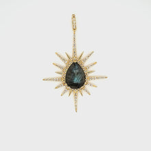 Load and play video in Gallery viewer, Starburst Pendant in Labradorite

