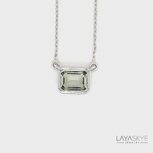Load and play video in Gallery viewer, Octagon Necklace in Prasiolite
