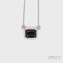 Load and play video in Gallery viewer, Octagon Necklace in Garnet
