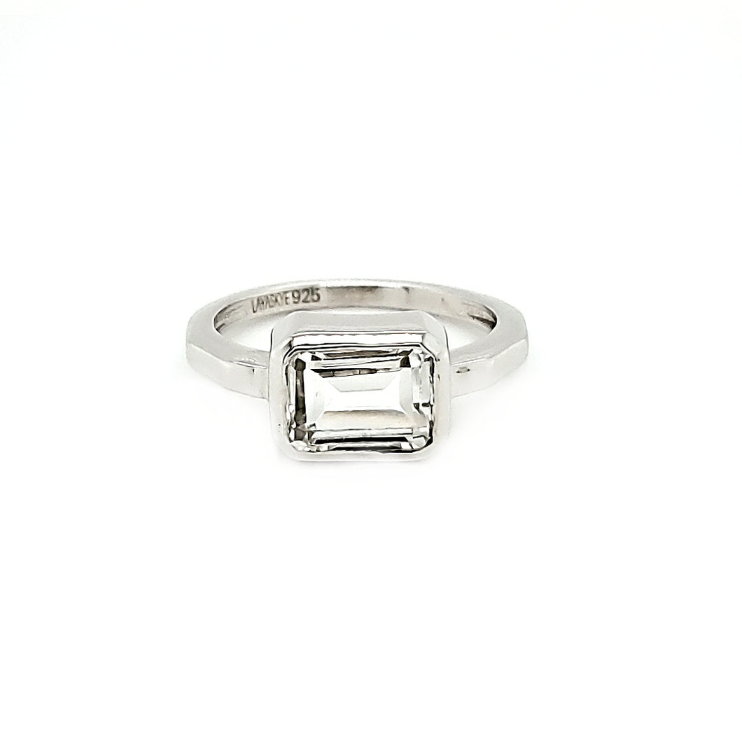 East West Ring in Crystal
