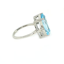 Load image into Gallery viewer, 14K Emerald Cut Blue Topaz Ring
