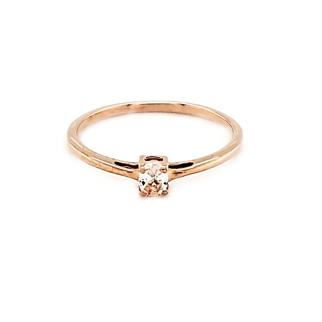 14K Stack Ring in Morganite