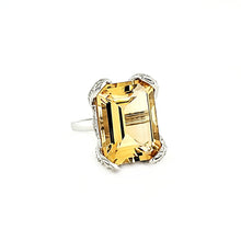 Load image into Gallery viewer, Portrait Wrap Ring in Citrine and White Topaz
