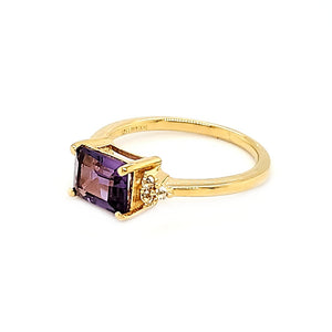 East West Accent Ring in Amethyst