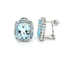Load image into Gallery viewer, Portrait Studs in Blue Topaz
