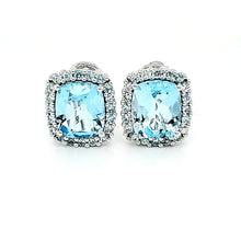Load image into Gallery viewer, Portrait Studs in Blue Topaz
