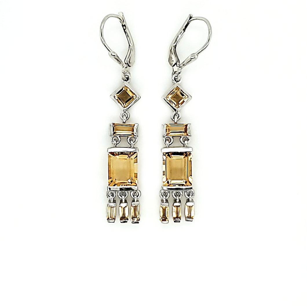 Tassel Earrings in Citrine