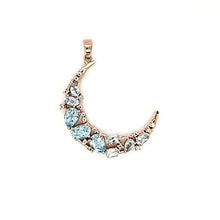 Load image into Gallery viewer, Crescent Pendant in Blue Topaz
