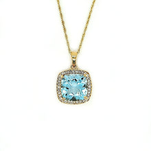 Load image into Gallery viewer, Cushion Cut Pendant in Blue Topaz
