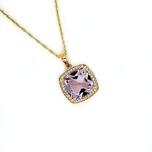 Load image into Gallery viewer, Cushion Cut Pendant in Pink Amethyst
