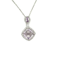Load image into Gallery viewer, Cushion Cut Accent Pendant in Pink Amethyst
