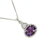 Load image into Gallery viewer, Oval Cut Pendant in Amethyst

