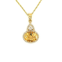 Load image into Gallery viewer, Oval Cut Pendant in Citrine

