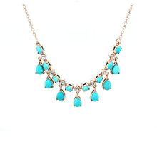 Load image into Gallery viewer, Station Necklace in Turquoise
