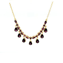Load image into Gallery viewer, Station Necklace in Rhodolite
