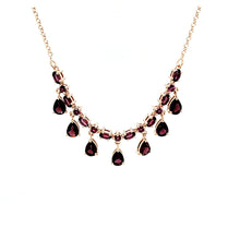 Load image into Gallery viewer, Station Necklace in Rhodolite
