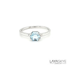 Load image into Gallery viewer, Hexagon Ring in Blue Topaz
