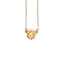 Load image into Gallery viewer, Hexagon Necklace in Citrine
