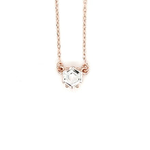 Load image into Gallery viewer, Hexagon Necklace in White Topaz
