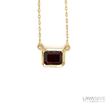 Load image into Gallery viewer, Octagon Necklace in Garnet
