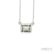 Load image into Gallery viewer, Octagon Necklace in Prasiolite
