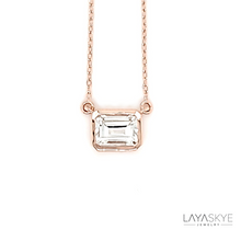 Load image into Gallery viewer, Octagon Necklace in White Topaz
