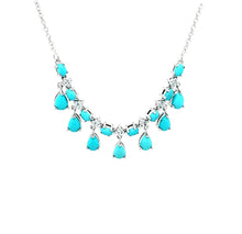 Load image into Gallery viewer, Station Necklace in Turquoise
