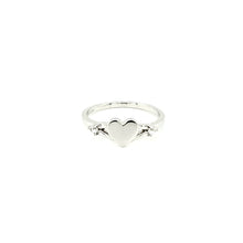 Load image into Gallery viewer, Heart Shape Signet Ring in White Topaz
