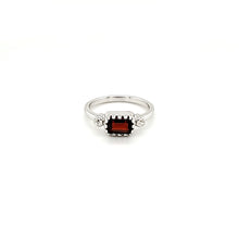 Load image into Gallery viewer, Emerald Stack Accent Ring in Garnet
