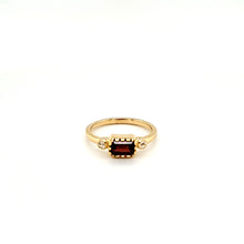 Load image into Gallery viewer, Emerald Stack Accent Ring in Garnet
