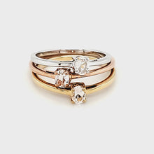 Load and play video in Gallery viewer, 14K Stack Ring in Morganite
