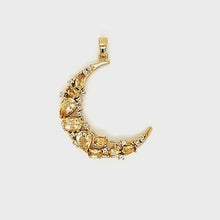 Load and play video in Gallery viewer, Crescent Pendant in Citrine
