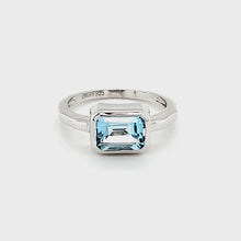 Load and play video in Gallery viewer, East West Ring in Blue Topaz
